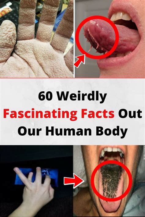 An Image Of A Woman With Her Mouth Open And The Words 60 Weird Fascinating Fact About Our Human