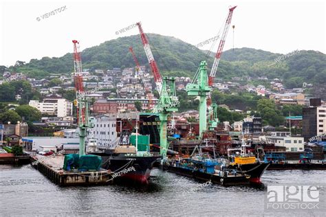 Nagasaki Port In Japan Stock Photo Picture And Royalty Free Image