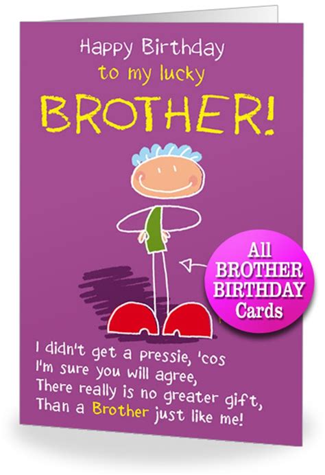 Happy Birthday Brother Card Best Choose From Thousands Of Templates