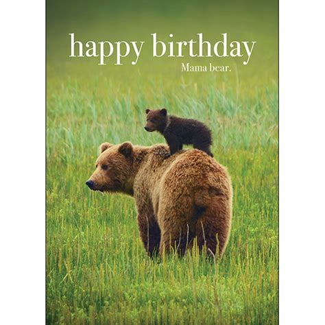 Bear Animal Birthday Card For Mum Happy Birthday Mama Bear