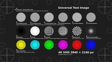 4k Uhd Test Pattern H264 Mp4 Youtube