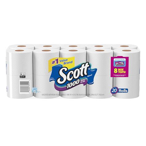 Scott 1000 Sheets Per Roll Toilet Paper 27 Rolls Sewer