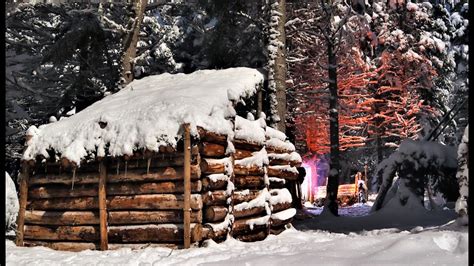 Winter Bushcraft Shelter Staying Overnight Youtube