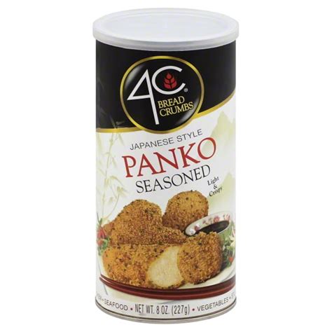 4c Japanese Style Seasoned Panko Bread Crumbs 8 Oz Canister