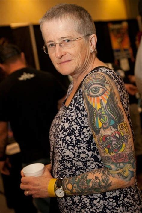 Granny Sleeve Old Tattooed People Old Tattoos Older People With Tattoos