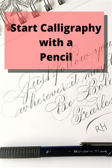 How To Start Calligraphy With A Pencil Learn Calligraphy Lettering