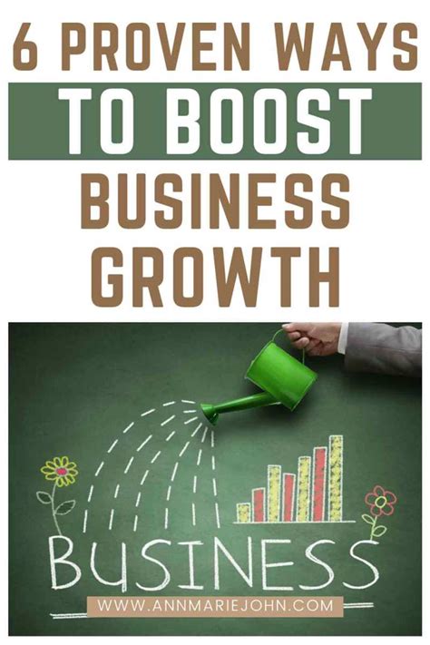 6 Proven Ways That Will Boost Your Business Growth Annmarie John