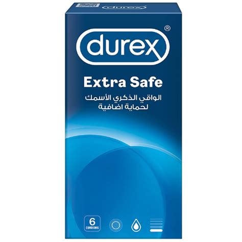 Buy Durex Extra Safe Extra Lubed Condoms For Men 6 Pcs Online Dubai