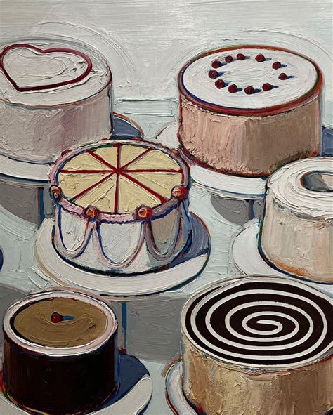 Wayne Thiebaud Cakes 1963 Oil On Canvas Wayne Thiebaud Cakes