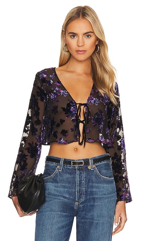 House Of Harlow 1960 X Revolve Luelle Top In Black And Purple Modesens