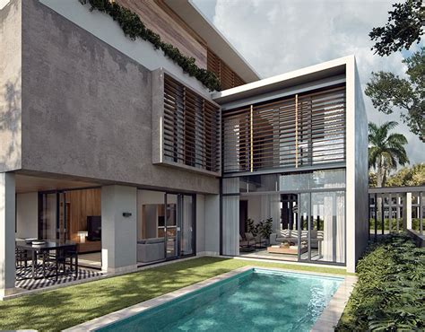 Soho 3 Residence On Behance Modern Barn House Modern Houses Villa