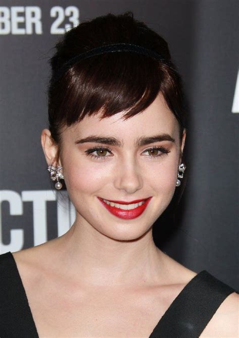 Audrey Hepburn Style Bangs On Lily Collins I Wanna Try These Sometime