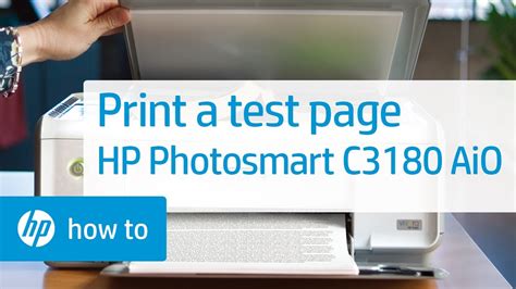 Printing A Test Page Hp Photosmart C3180 All In One Printer Hp