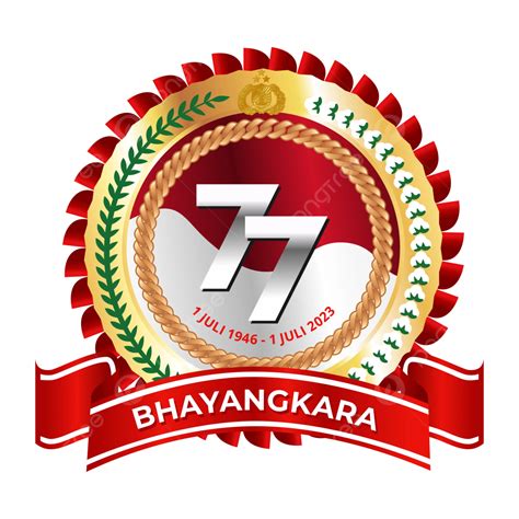 Logo Of Polri Anniversary 2023 Or Bhayangkara S 77th Vector