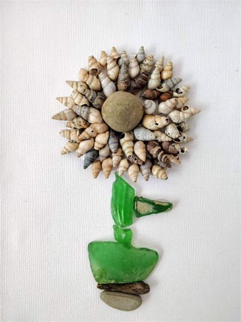 Diy Sea Glass Art With Pebbles Tutorial Feeling Nifty In 2021 Sea Glass Art Glass Art Sea