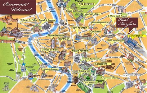 Best Tourist Map Of Rome