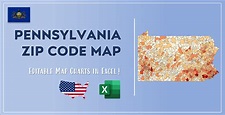 Pennsylvania Zip Code Map and Population List in Excel