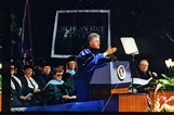 On the Banks of the Red Cedar| President Clinton giving commencement ...