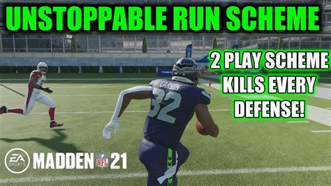 Unstoppable Two Play Run Scheme Kills Every Defense Glitchy Madden 21