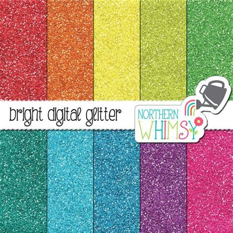 Glitter Digital Paper Glitter Backgrounds In Bright Colors Etsy