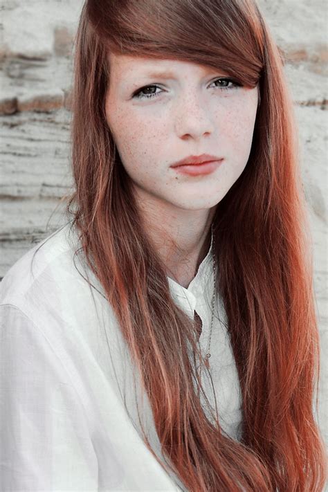 Klaudia Pulik Redheads Freckles Face Reference Red Hair Nude Long