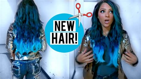 My New Hair Blue Hair With Ombre Youtube