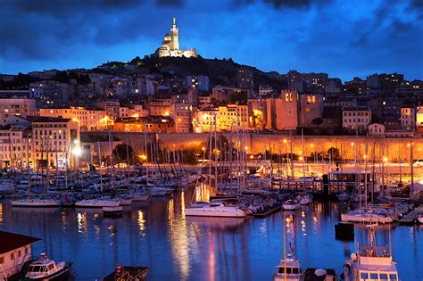 Desktop Hintergrundbilder Marseille Frankreich Schiff Nacht Segeln