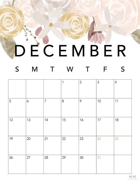 December 2021 Printable Calendar