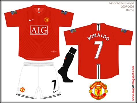 Manchester united is known as man united or united. Kit Design, by eroj: 2007-2008 Manchester United (Home ...