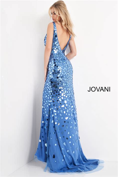 Jovani 02479 Cut Glass V Neck Prom Dress