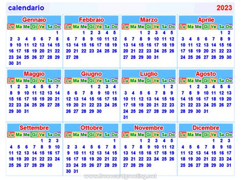 Semplice Calendario 2023 Anno Grafica Vettoriale 123sasha 130331746
