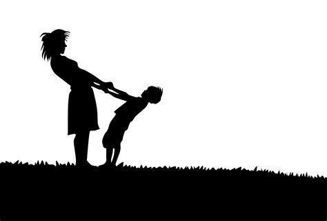 Madre E Hijo Silueta · Imagen Gratis En Pixabay