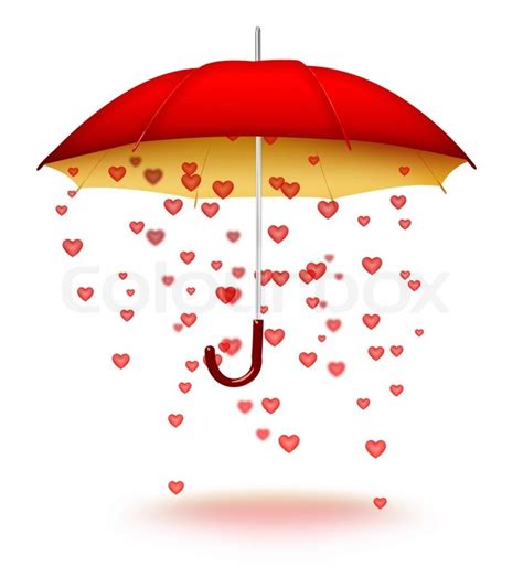 Umbrella With Hearts Stock Photo Colourbox