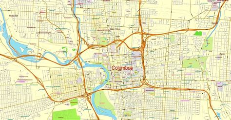 Exploring Downtown Columbus Ohio A Guide To The Best Maps Map Of The Usa