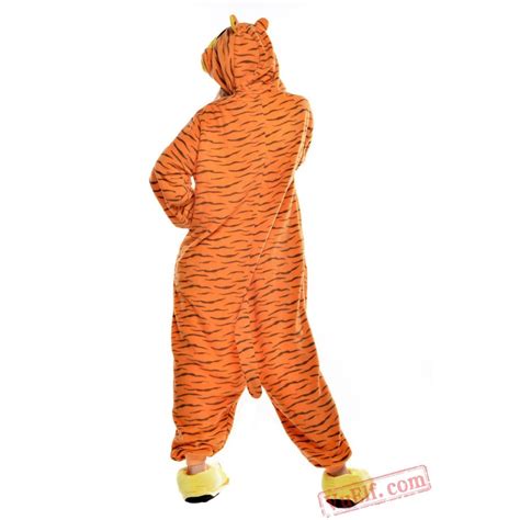 Orange Tiger Onesie Costumes Pajamas For Adult Kigurumi Onesies