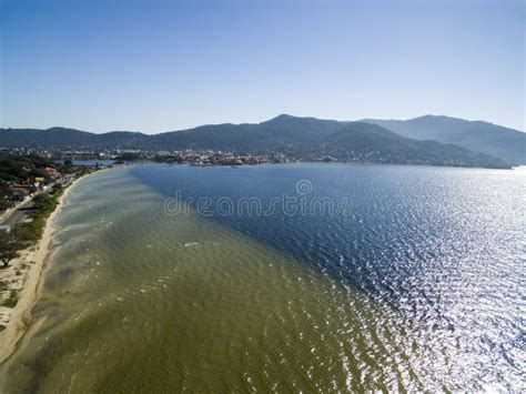 Aerial View Lagoa Da Conceicao And Dunes In Florianopolis Santa