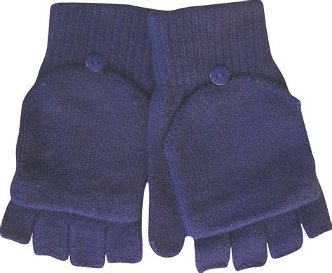 Mens Winter Thermal Knit Magic 2 In 1 Combo Fingerless Gloves