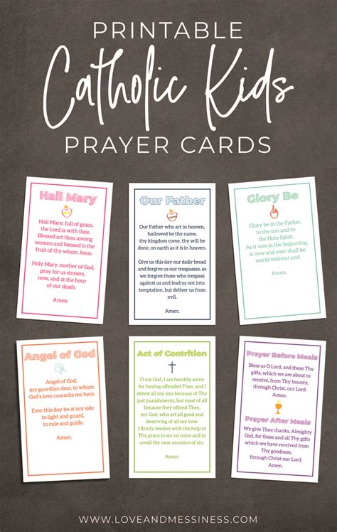 These Are Fun And Simple Prayer Cards Perfect For Kids Learning Their