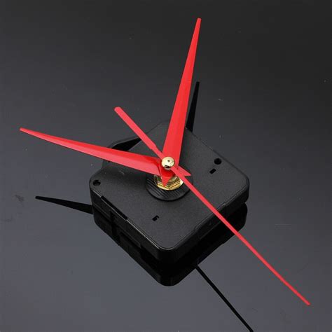 New Promotion Red Triangle Hands Diy Quartz Black Wall Clock Movement