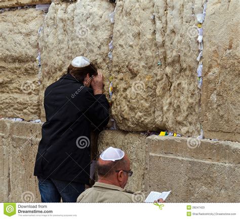 Jewish Prayer In The Western Wall Editorial Stock Photo Image Of
