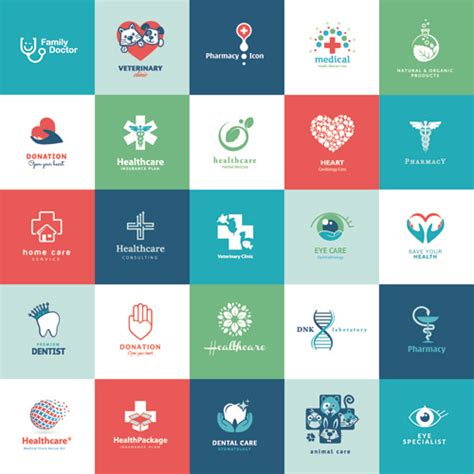 Creative Medical And Healthcare Logos Vector Set Vector Logo Free