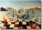 Salvador Dali Wall Art Dalí Chess Mask on the Sea Framed Painting ...