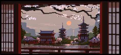 Lennart Butz View Over Japanese Temple In River Valley
