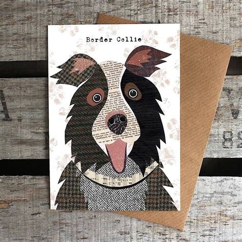 Border Collie Dog Card Dog Greeting Cards Dog Cards Collie Dog