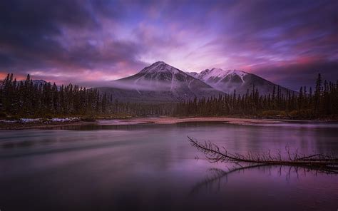 Photography Nature Landscape Mountains Lake Reflection Snowy Peak