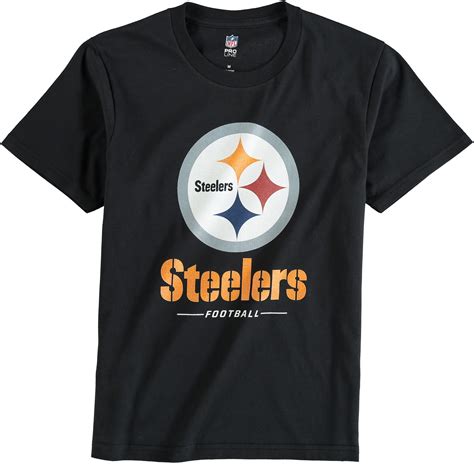 Pro Line Pittsburgh Steelers Youth Black Team Lockup T Shirt