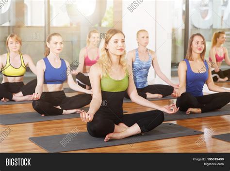 Group Young Women Yoga Image And Photo Free Trial Bigstock