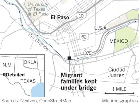 Us Border Authorities Hold Migrant Families In A Pen Under An El Paso