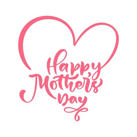 premium vector happy mother s day text hand written ink calligraphy lettering love greeting