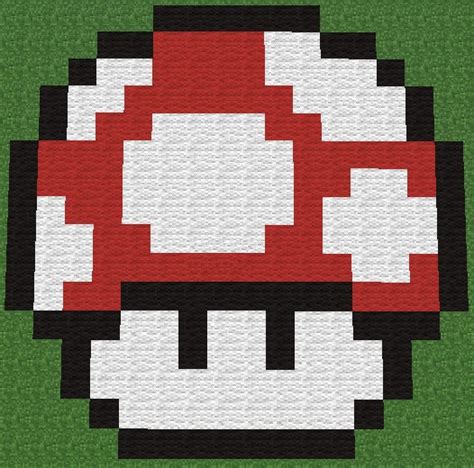 Minecraft Pixel Art Mario Mushroom